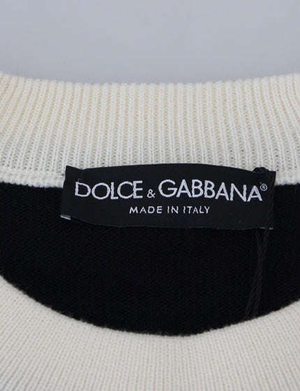 Dolce & Gabbana Multicolor Crew Neck Pullover Logo Sweater - Ellie Belle