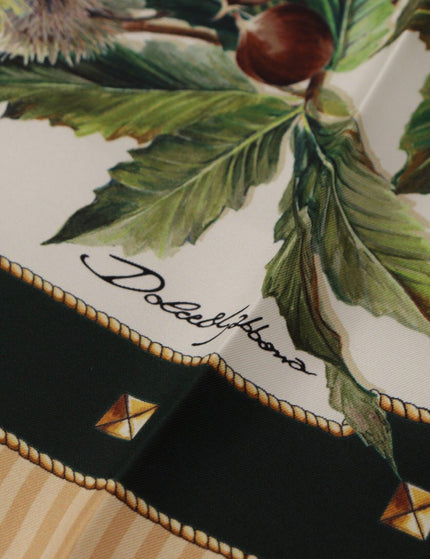 Dolce & Gabbana Multicolor Currant Silk Handkerchief Scarf - Ellie Belle