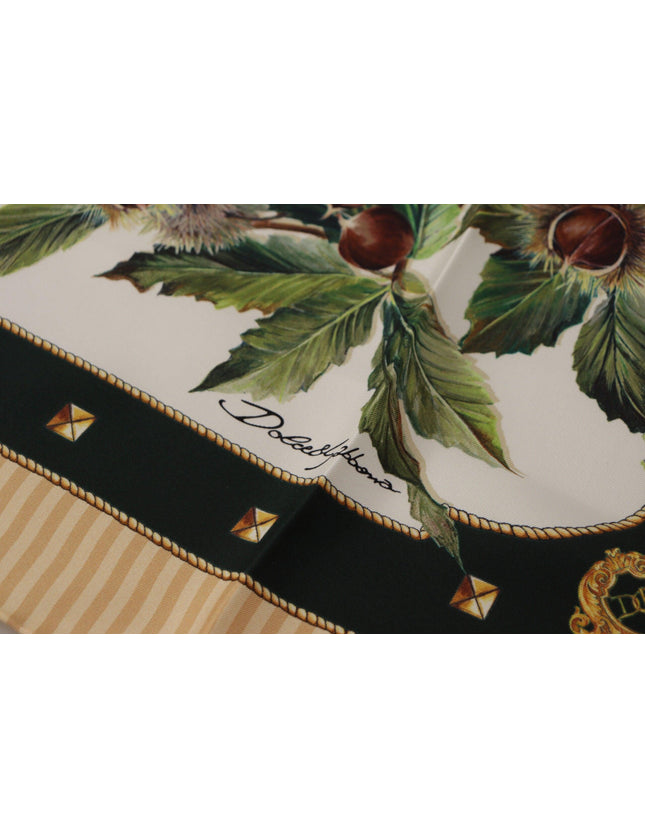 Dolce & Gabbana Multicolor Currant Silk Handkerchief Scarf - Ellie Belle