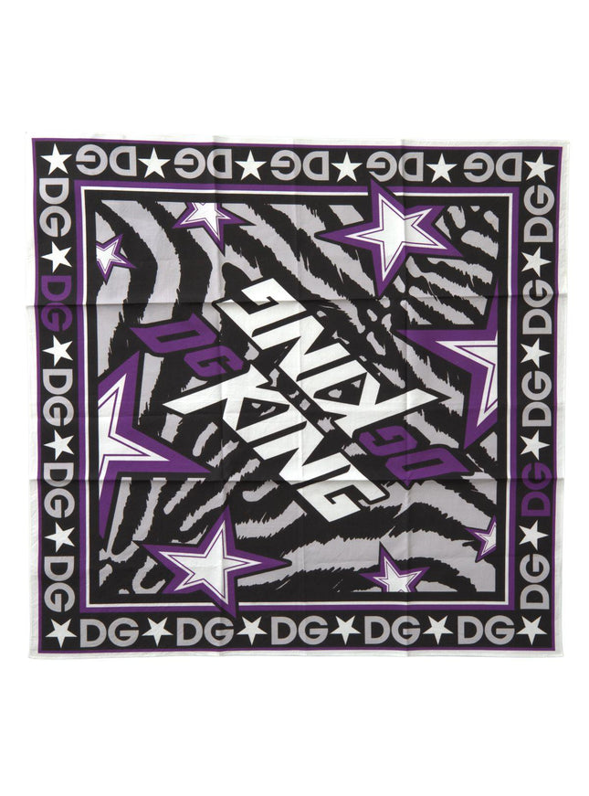 Dolce & Gabbana Multicolor DG King Square Handkerchief Scarf - Ellie Belle