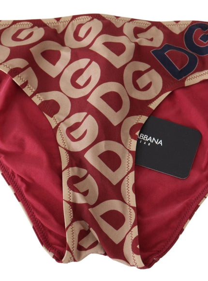 Dolce & Gabbana Multicolor DG Logo Print Bottom Beachwear Bikini Swimsuit - Ellie Belle