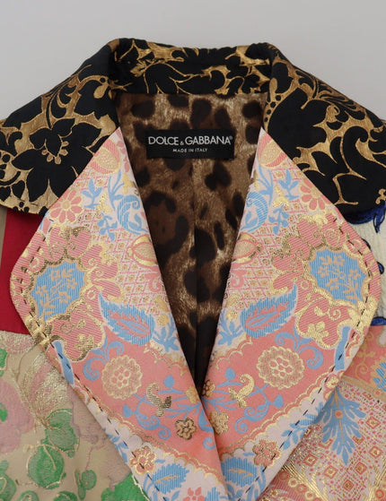 Dolce & Gabbana Multicolor Double Breasted Patchwork Jacquard Jacket - Ellie Belle