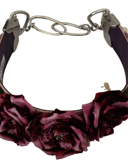Dolce & Gabbana Multicolor Floral Appliques Metal Shoulder Strap - Ellie Belle