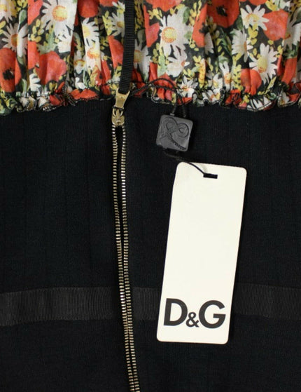 Dolce & Gabbana Multicolor floral bubble halterneck dress