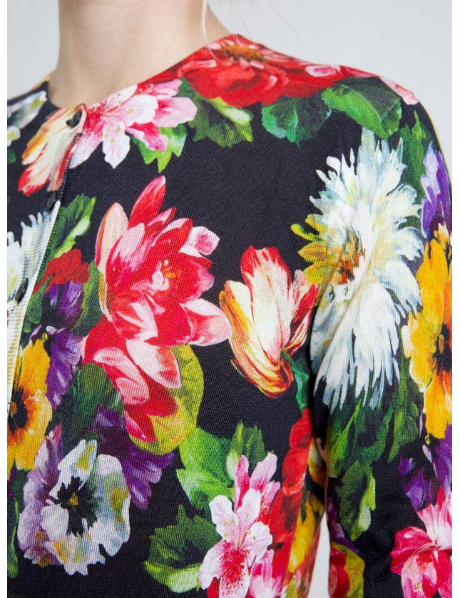 Dolce & Gabbana Multicolor Floral Button Cardigan Sweater - Ellie Belle