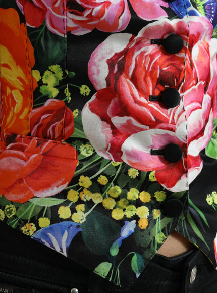 Dolce & Gabbana Multicolor Floral Button Waistcoat Vest Top - Ellie Belle