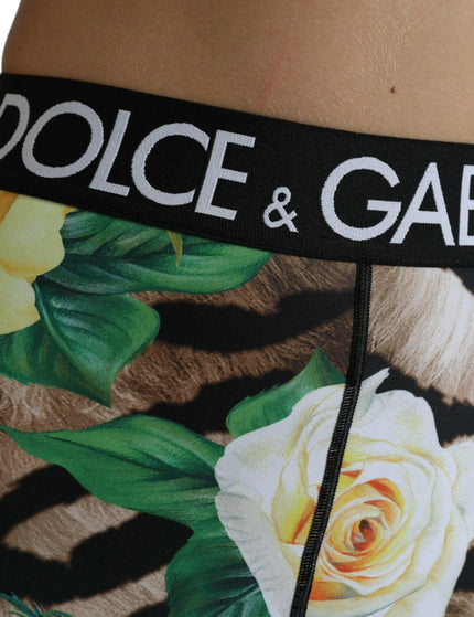 Dolce & Gabbana Multicolor Floral High Waist Leggings Pants - Ellie Belle