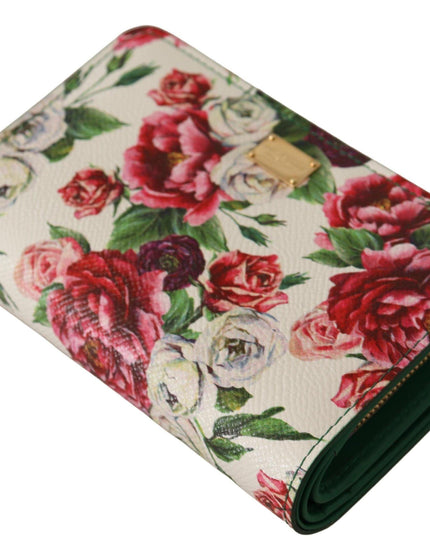 Dolce & Gabbana Multicolor Floral Leather Bifold Continental Clutch Wallet - Ellie Belle