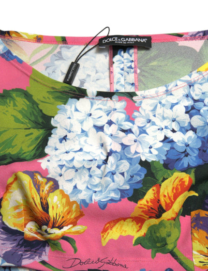 Dolce & Gabbana Multicolor Floral Long Sleeves Cropped Top - Ellie Belle