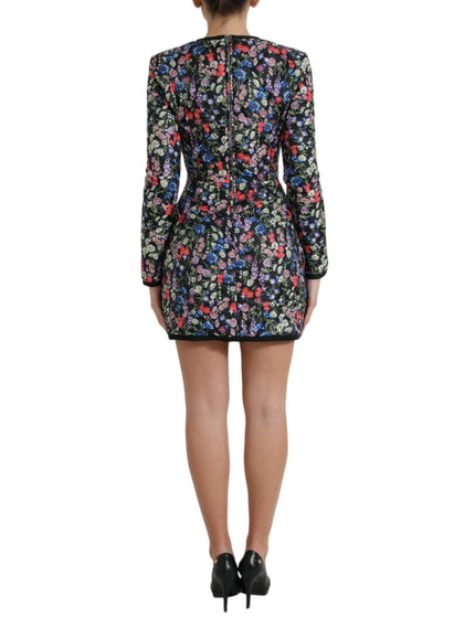 Dolce & Gabbana Multicolor Floral Nylon Sheath Mini Dress - Ellie Belle