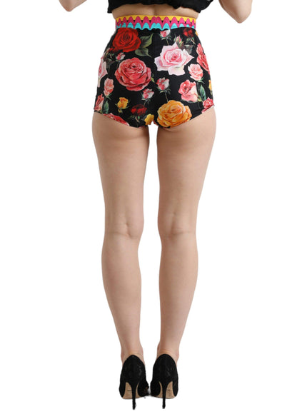 Dolce & Gabbana Multicolor Floral Polka Dot Hot Pants Shorts - Ellie Belle