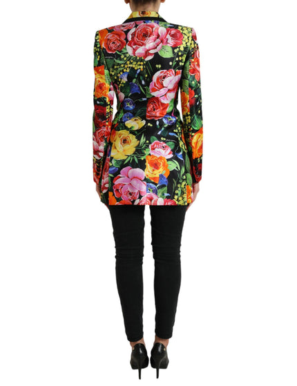 Dolce & Gabbana Multicolor Floral Print Silk Blazer Jacket - Ellie Belle