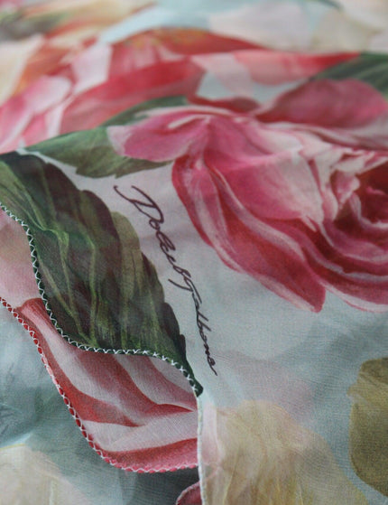 Dolce & Gabbana Multicolor Floral Print Silk Long Gown Dress - Ellie Belle