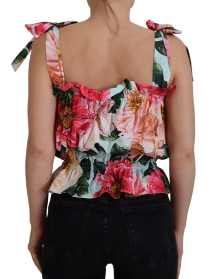 Dolce & Gabbana Multicolor Floral Print Sleeveless Tank Top - Ellie Belle
