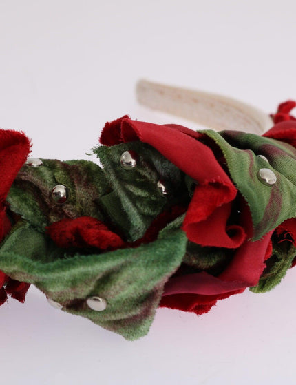 Dolce & Gabbana Multicolor Floral Roses Beaded Tiara Diadem - Ellie Belle