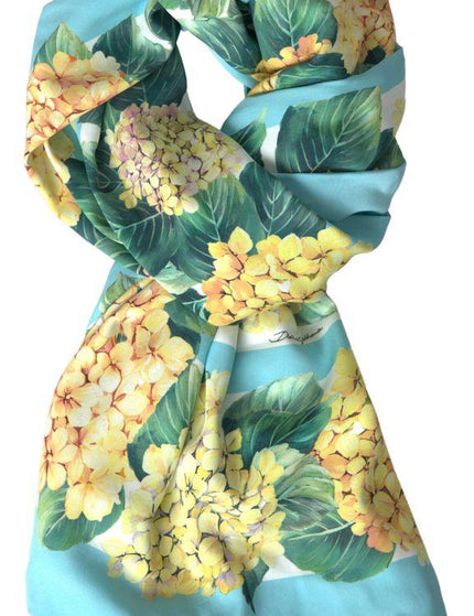 Dolce & Gabbana Multicolor Floral Silk Shawl Foulard Scarf - Ellie Belle