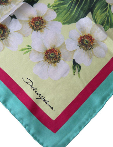 Dolce & Gabbana Multicolor Floral Silk Square Neck Wrap Scarf - Ellie Belle