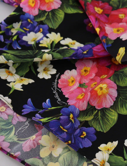 Dolce & Gabbana Multicolor Floral Silk Turtle Neck Sweater - Ellie Belle