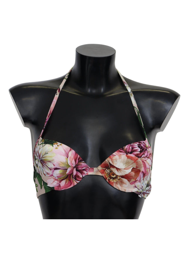 Dolce & Gabbana Multicolor Floral Swimsuit Beachwear Bikini Tops - Ellie Belle