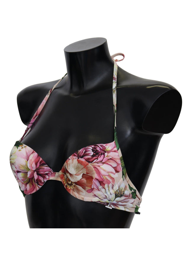 Dolce & Gabbana Multicolor Floral Swimsuit Beachwear Bikini Tops - Ellie Belle
