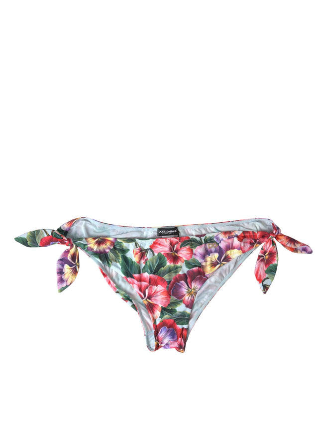 Dolce & Gabbana Multicolor Floral Swimwear Bottom Beachwear Bikini - Ellie Belle