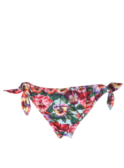 Dolce & Gabbana Multicolor Floral Swimwear Bottom Beachwear Bikini - Ellie Belle
