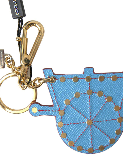 Dolce & Gabbana Multicolor Gold Tone Carretto Keychain Accessory Keyring - Ellie Belle