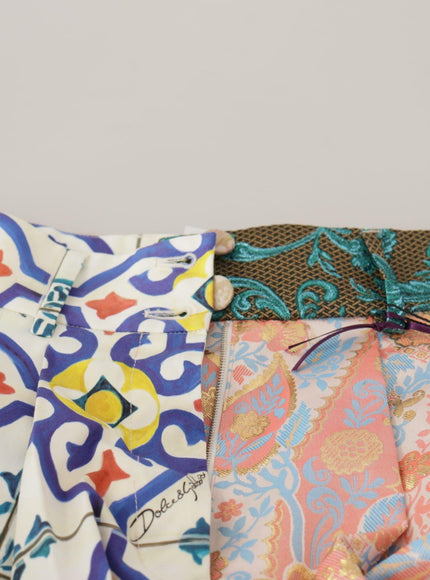 Dolce & Gabbana Multicolor High Waist Hot Pants Shorts