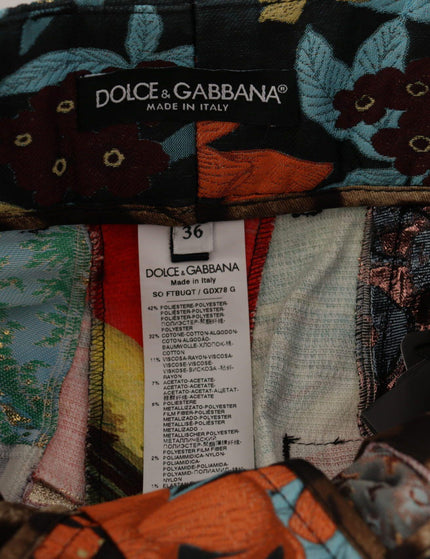 Dolce & Gabbana Multicolor Jacquard Patchwork Mini Shorts - Ellie Belle