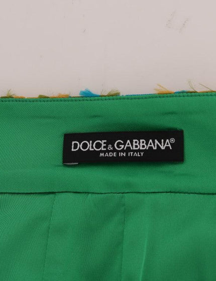 Dolce & Gabbana Multicolor Jacquard Straight Pencil Skirt - Ellie Belle