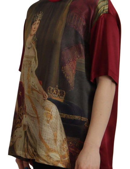 Dolce & Gabbana Multicolor Josephine Bonaparte Print Silk T-shirt - Ellie Belle