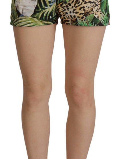 Dolce & Gabbana Multicolor Jungle High Waist Cotton Shorts - Ellie Belle