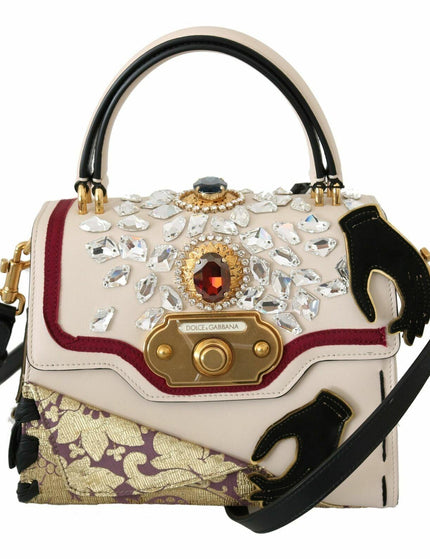 Dolce & Gabbana Multicolor Leather Crystal Crossbody WELCOME Purse - Ellie Belle