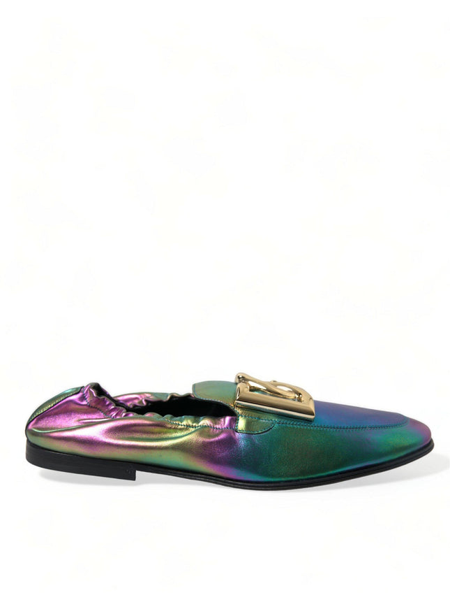 Dolce & Gabbana Multicolor Leather DG Logo Loafer Dress Shoes - Ellie Belle