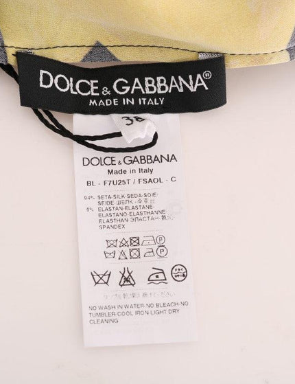 Dolce & Gabbana Multicolor Lemon Silk Stretch T-Shirt - Ellie Belle