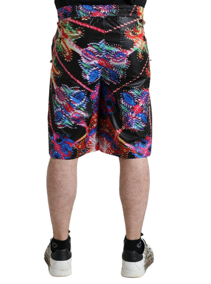 Dolce & Gabbana Multicolor Luminarie Print Men Bermuda Shorts
