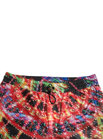 Dolce & Gabbana Multicolor Luminarie Print Men Bermuda Shorts - Ellie Belle