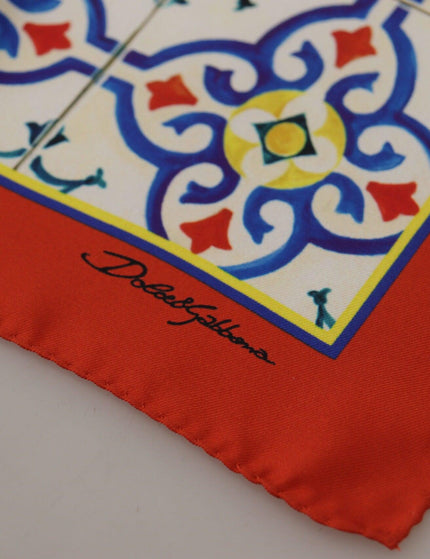 Dolce & Gabbana Multicolor Majolica Pattern Square Handkerchief - Ellie Belle