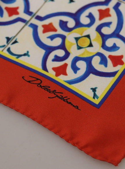 Dolce & Gabbana Multicolor Majolica Pattern Square Handkerchief - Ellie Belle