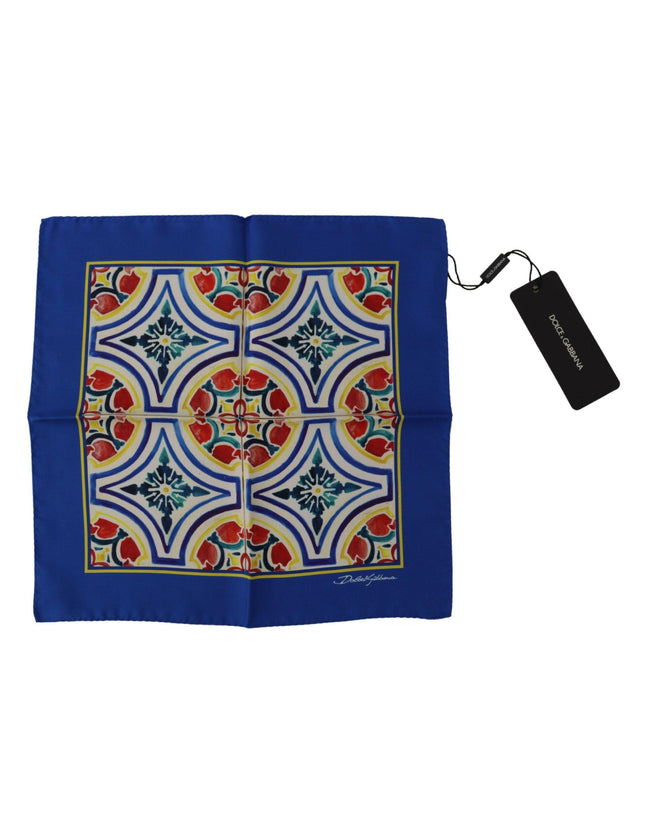 Dolce & Gabbana Multicolor Majolica Print Square Handkerchief Scarf - Ellie Belle