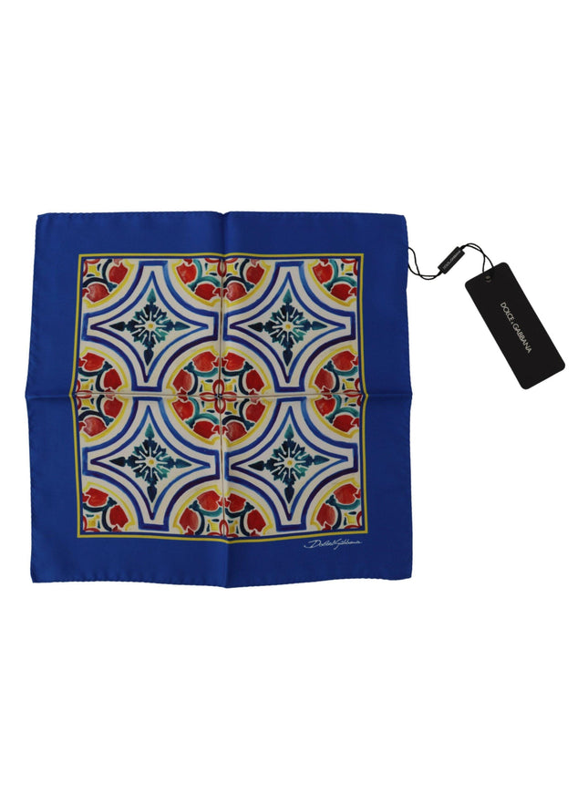 Dolce & Gabbana Multicolor Majolica Print Square Handkerchief Scarf - Ellie Belle
