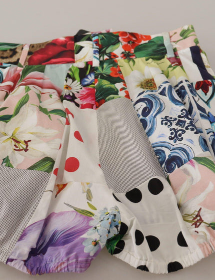 Dolce & Gabbana Multicolor Patchwork High Waist Cotton Shorts - Ellie Belle