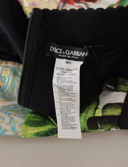 Dolce & Gabbana Multicolor Patchwork Jacquard Nylon Shorts - Ellie Belle