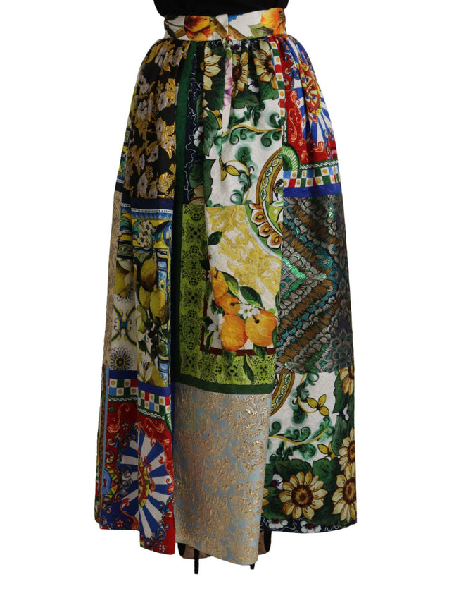 Dolce & Gabbana Multicolor Patchwork Sicily Long Maxi Skirt - Ellie Belle