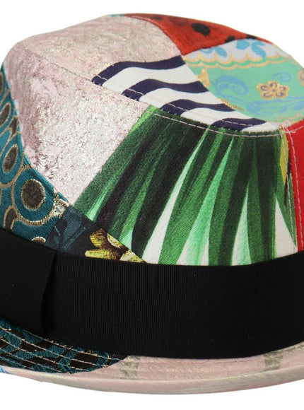 Dolce & Gabbana Multicolor Patchwork Women Fedora Wide Brim Hat - Ellie Belle