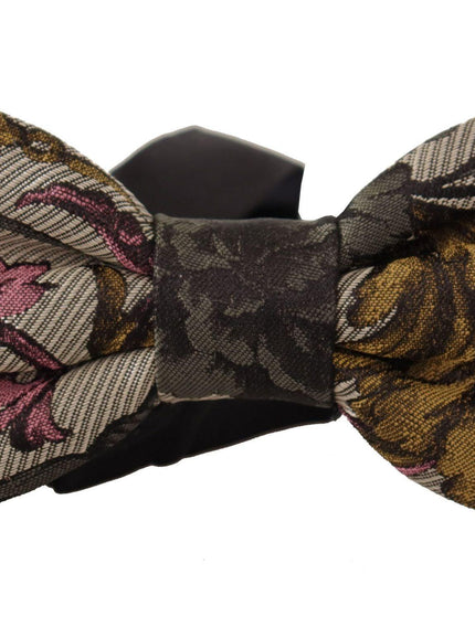 Dolce & Gabbana Multicolor Pattern 100% Silk Neck Papillon Tie - Ellie Belle