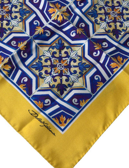 Dolce & Gabbana Multicolor Patterned Silk Handkerchief Scarf - Ellie Belle