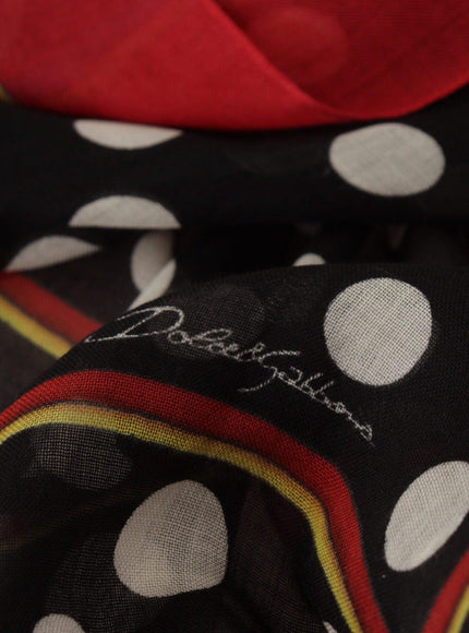 Dolce & Gabbana Multicolor Polka Dots Neck Wrap Shawl Scarf - Ellie Belle
