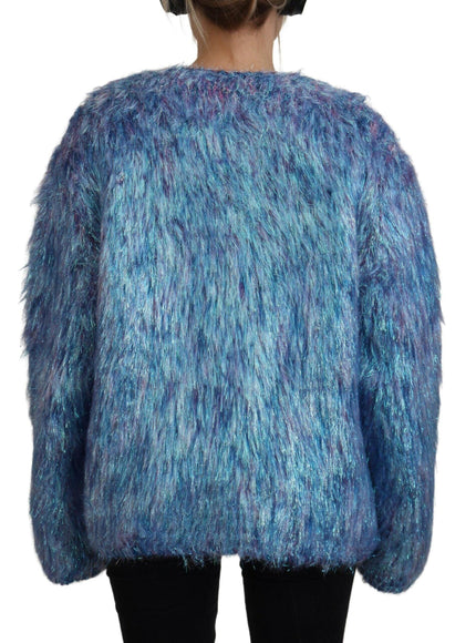 Dolce & Gabbana Multicolor Polyester Fringes Coat Jacket