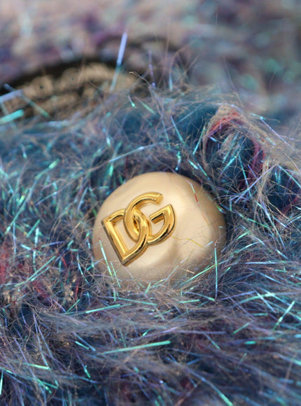 Dolce & Gabbana Multicolor Polyester Fringes Coat Jacket